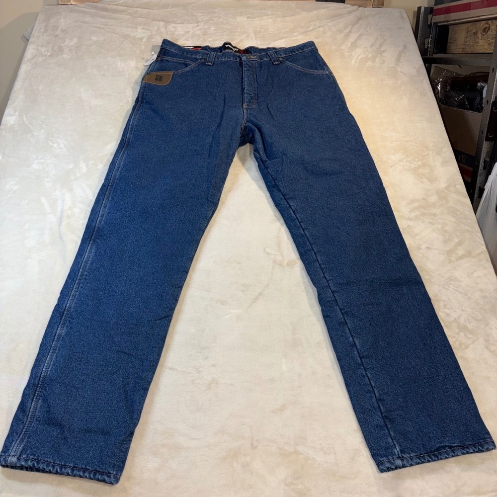 Wrangler Riggs Workwear Mens Thinsulate Insulated Relaxed Fit Jeans 38x36 Blue